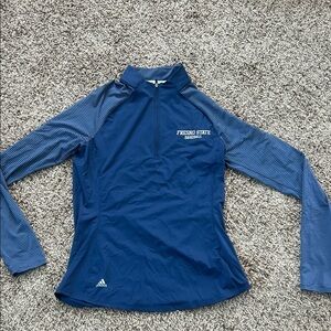Fresno State Adidas Women's Navy Long Sleeve HalfZip